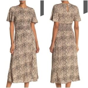 NWT Free Press snake butterfly sleeve maxi dress